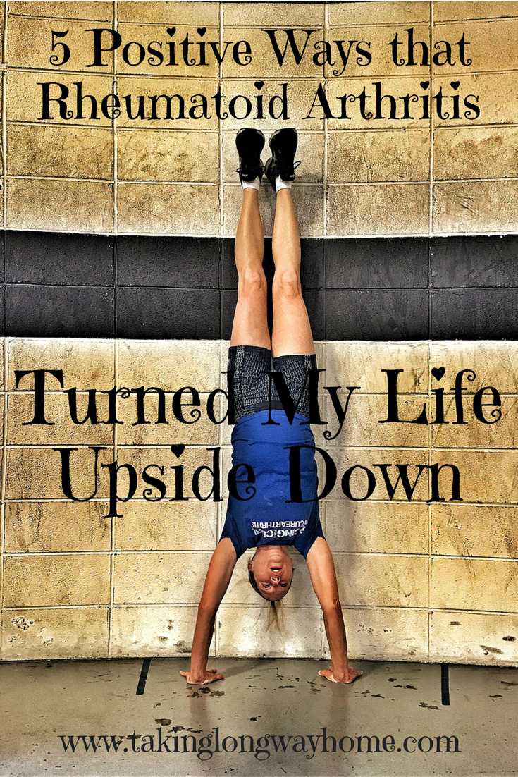 A picture of the writer, standing upside down. 