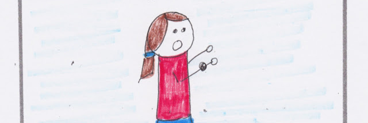 Going Through Stages of Grief as a Runner With Rheumatoid Arthritis comic drawing of a woman running