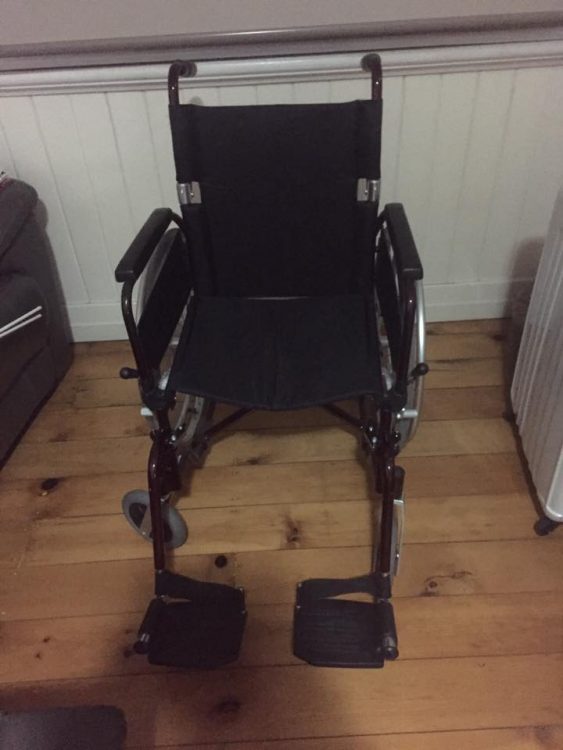 black wheelchair