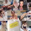 A photo collage with pictures of the author in the hospital.