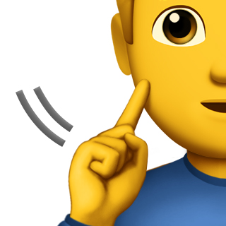 Man emoji signing deaf