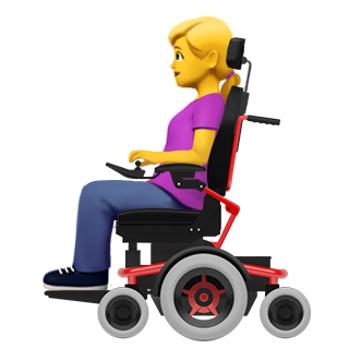 Emoji of woman using an electric wheelchair