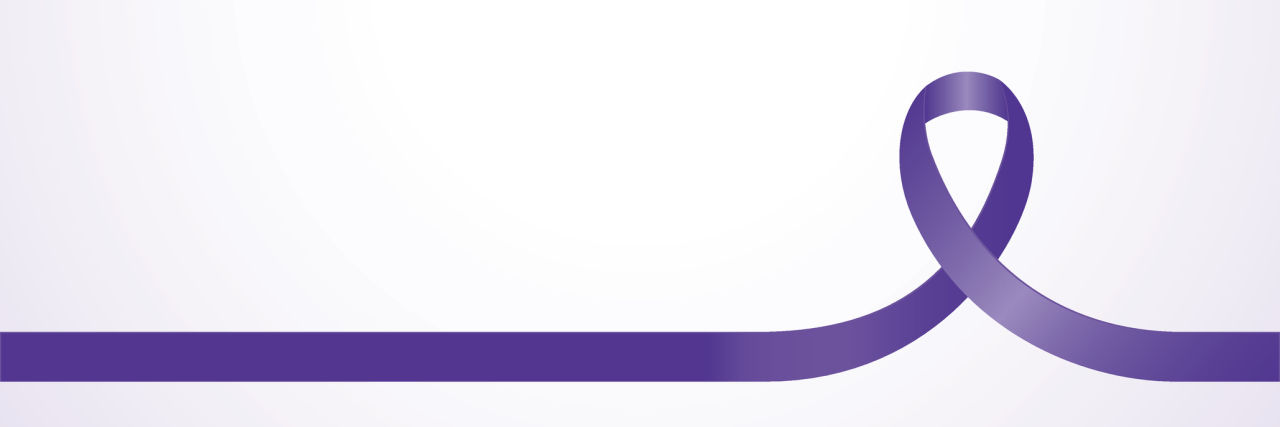 A purple awareness ribbon.