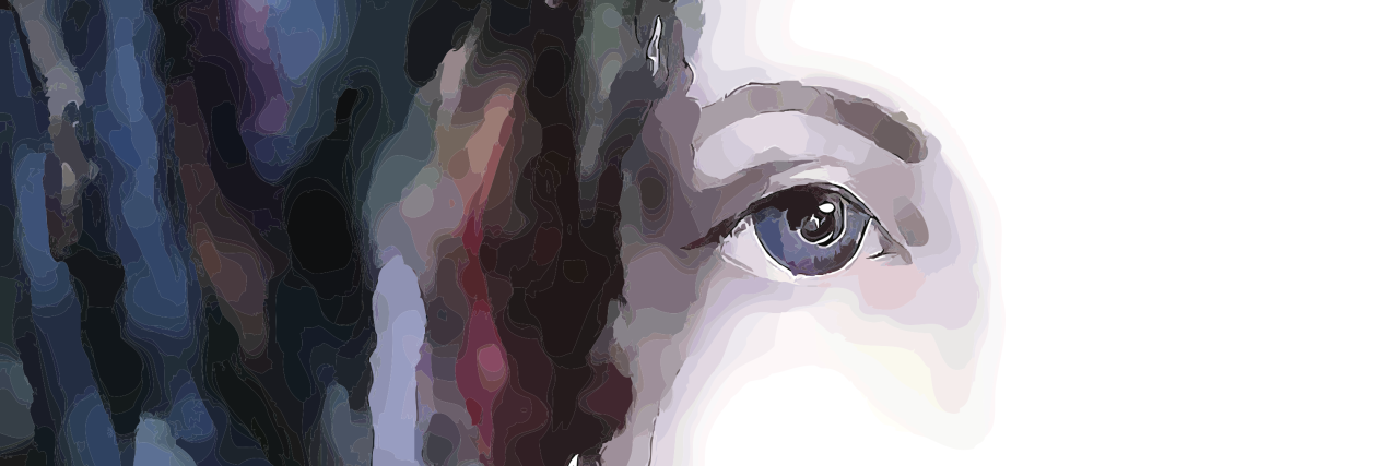 How Trusting My Eating Disorder Treatment Team Changed My Recovery watercolor of womans hair and eye