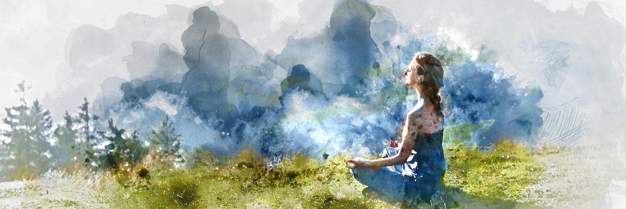 My Fellow Depression Fighters: There Is Nothing Wrong With You A water color pictures of a woman sitting in class with her legs crossed