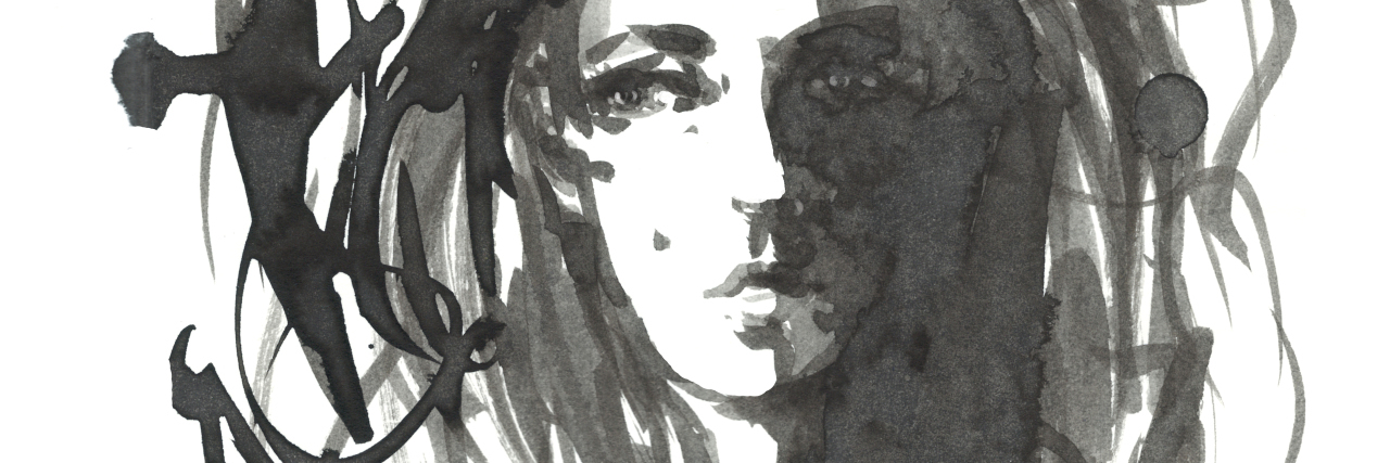 When Nothing Seems to Help Your Anxiety Hand drawn young woman fashion sketch. Vintage design for fabric, card, poster