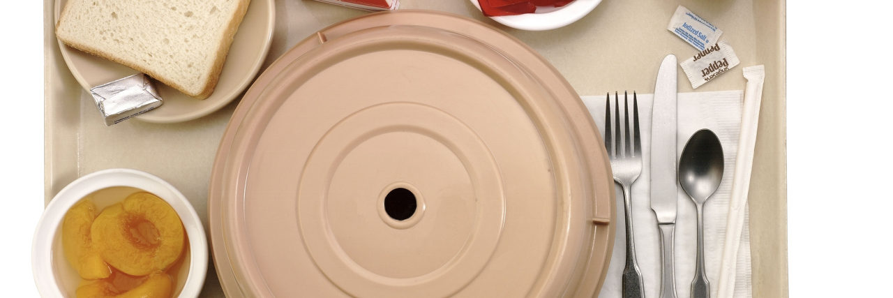 Being Hospitalized With May-Thurner Syndrome Tray of hospital food