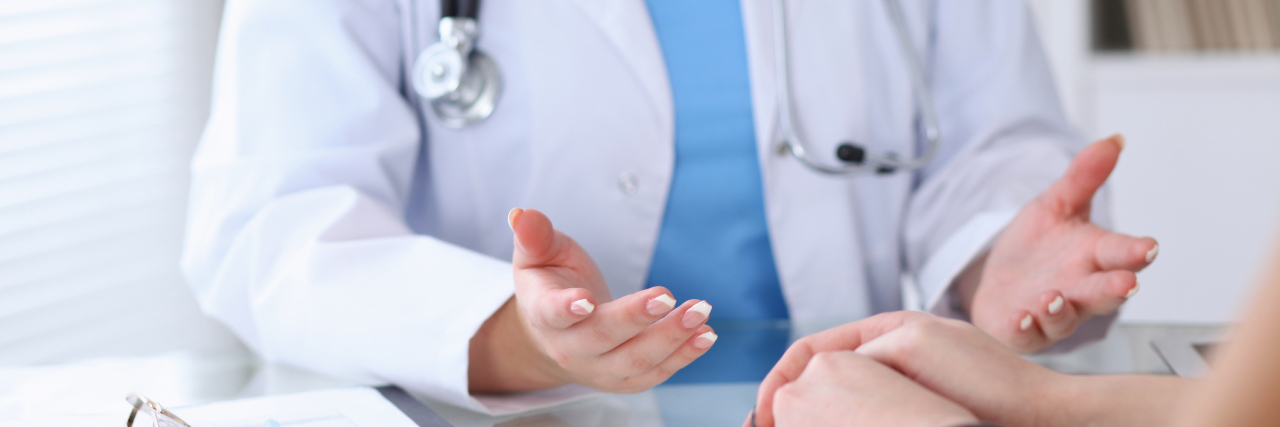Firing an Unhelpful Doctor for the Good of My Thyroid Health patient and doctor talking
