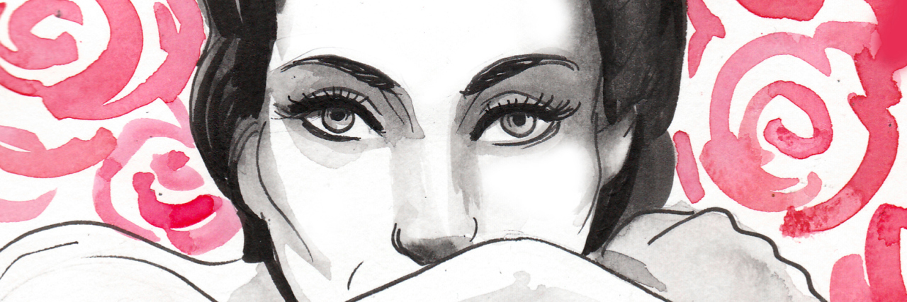 What to Do When You're Tired of Being in Eating Disorder Recovery Watercolor image of a pin up girl