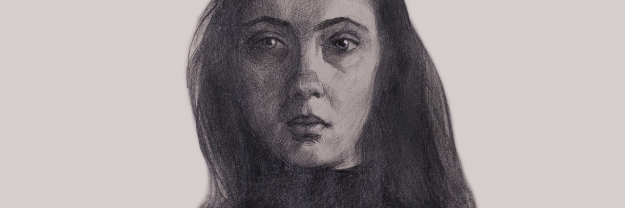 The Truth About Living With Different Types of Chronic Pain sketch of a woman with long hair crossing her arms