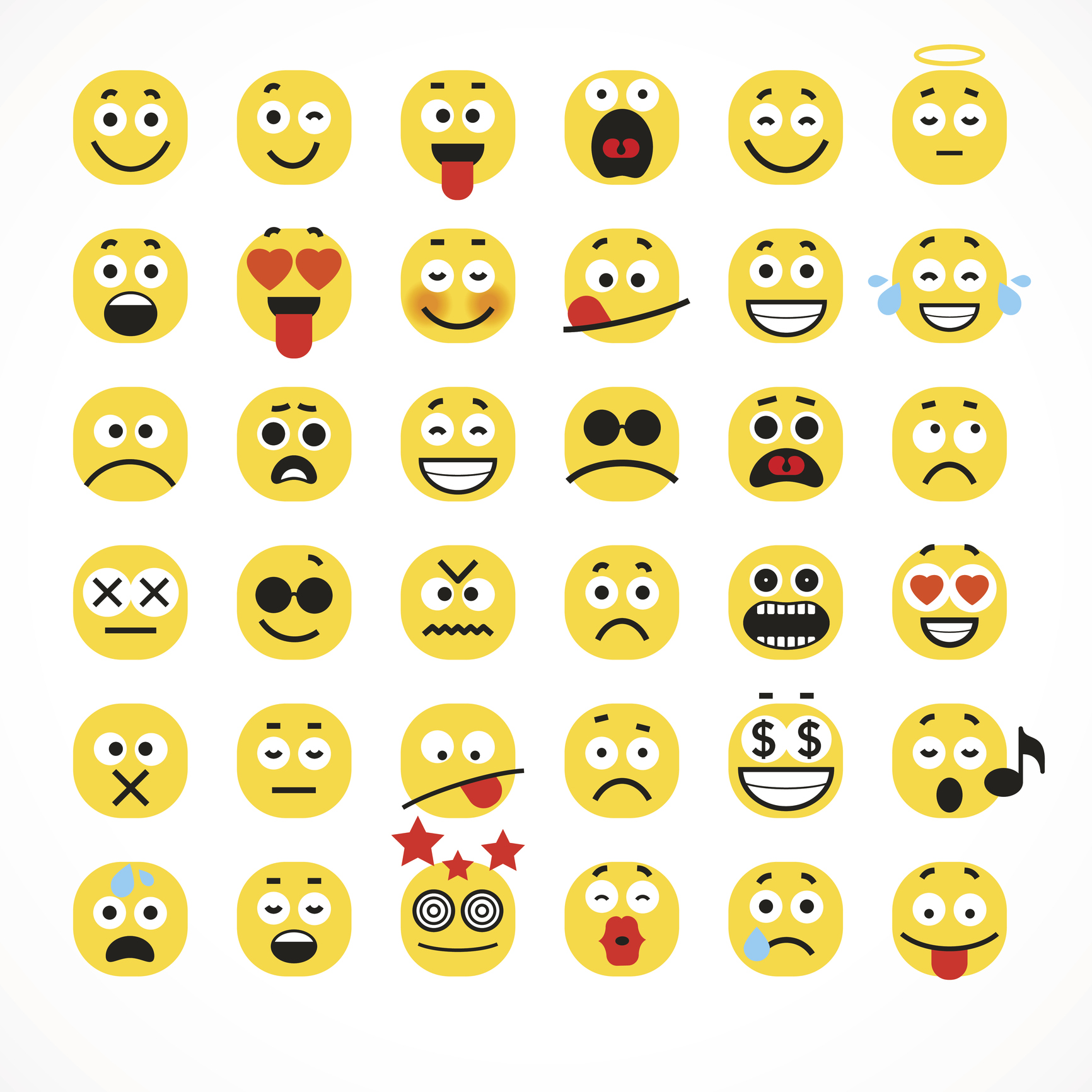 A collection of emoji faces.