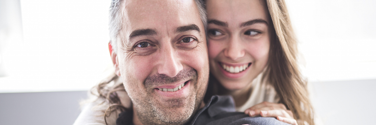 A man and his daughter