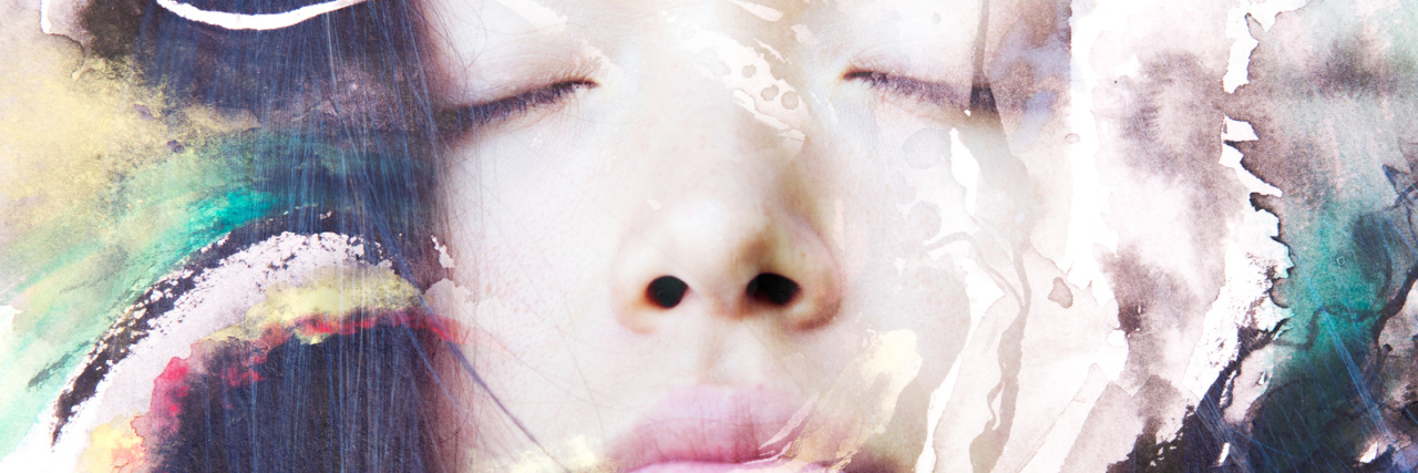 How to Help Someone With BPD Who Is Dissociating Portrait photography blends in with original artwork