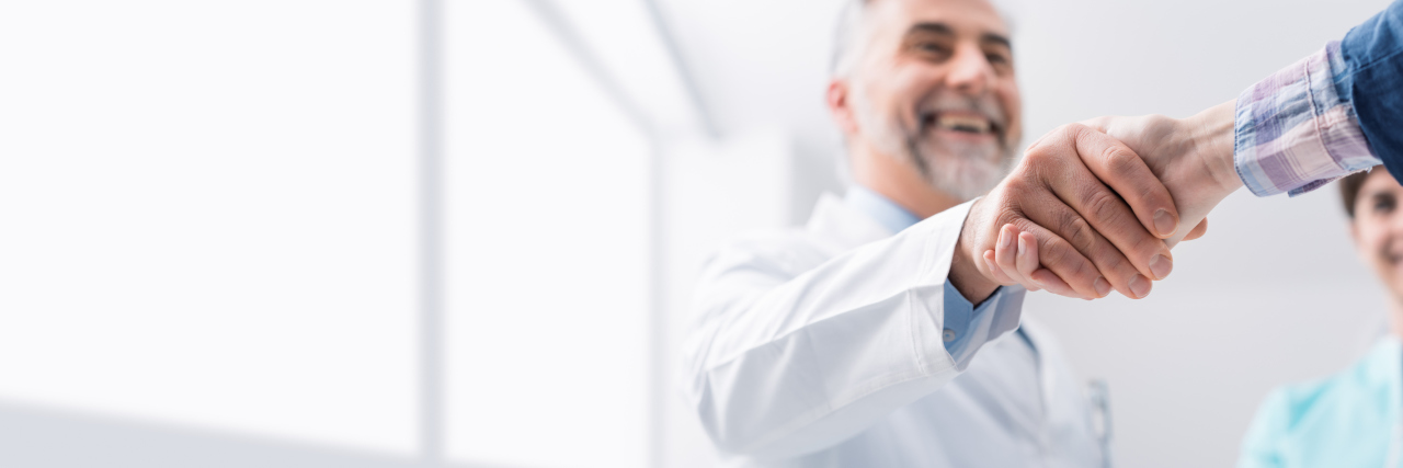 The Types of Doctors You Meet With Chronic Illness doctor shaking a patient's hand