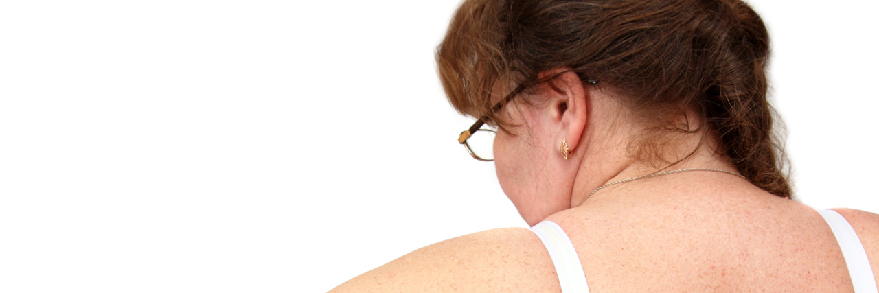 The Top 10 Most Offensive Stereotypes I Hear as a Plus-Sized Woman overweight woman from behind isolated on white