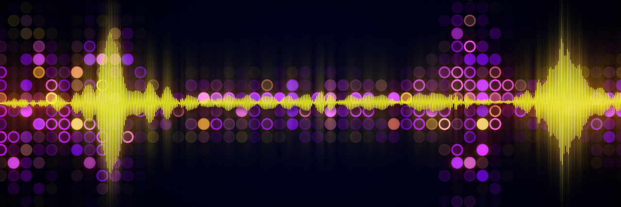 Sensory Processing Disorder and Hyperacusis Colorful audio waveform equalizer.