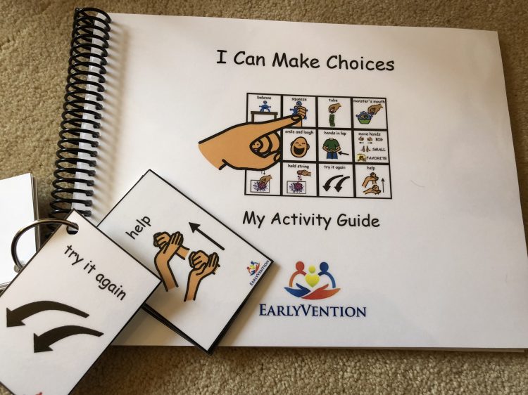 I can make choices book and ring with cards