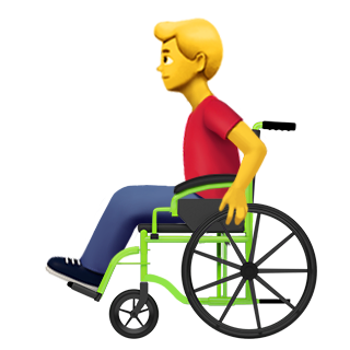 Emoji of man using a wheelchair