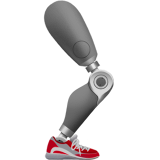 Emoji of prosthetic leg