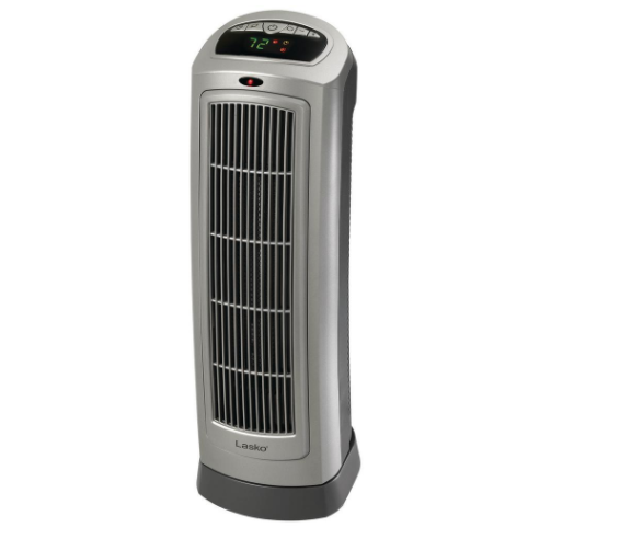gray tall space heater