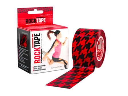 package of rock tape in red houndstooth design