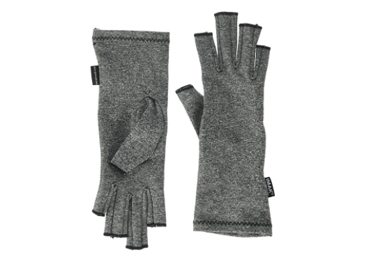 gray compression gloves