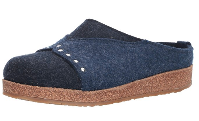 blue wool clogs by haflinger