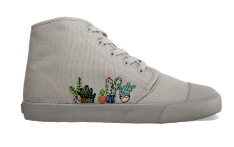 bangs brand high top sneaker with cactus design