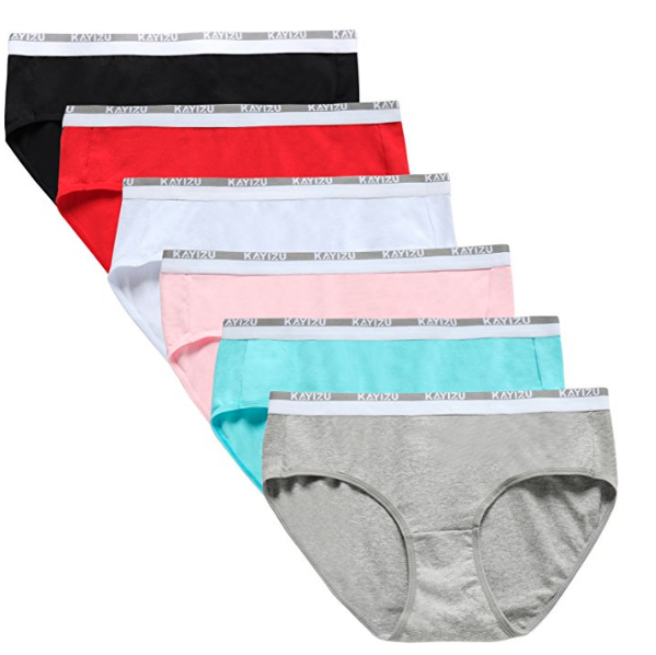 kayizu underwear in black, red, white, pink, blue and gray