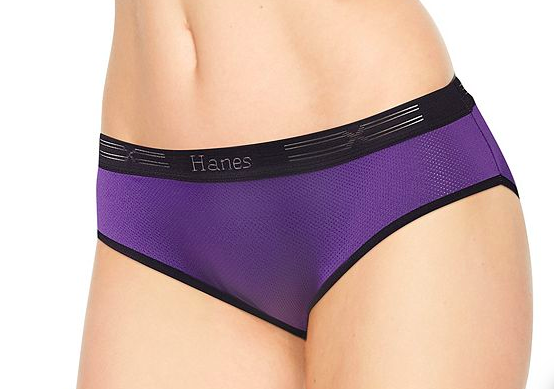 hanes underwear purple with black trim