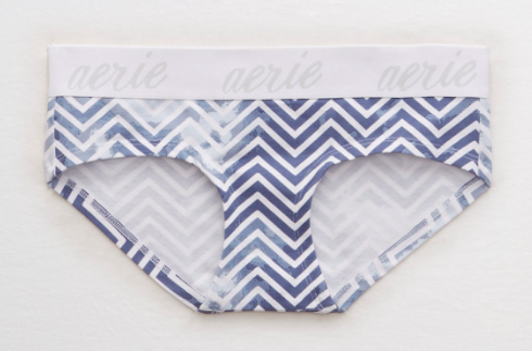 aerie underwear blue and white stripes