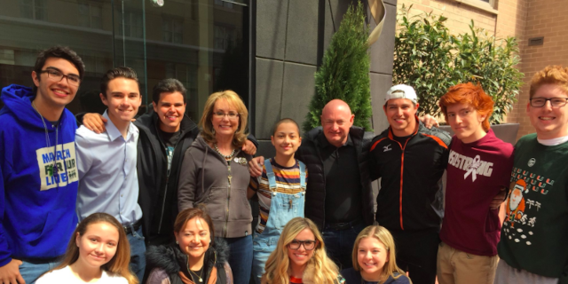 parkland shooting survivors with senator gabby giffords