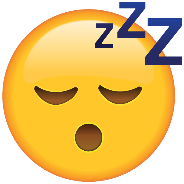 A sleeping emoji face.