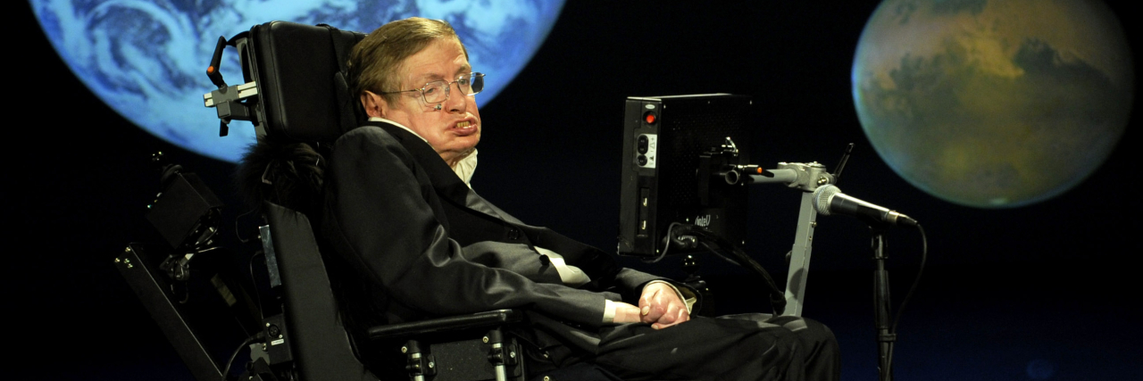 Stephen Hawking in 2008 at NASA.