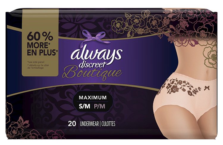 always incontinence underwear boutique line