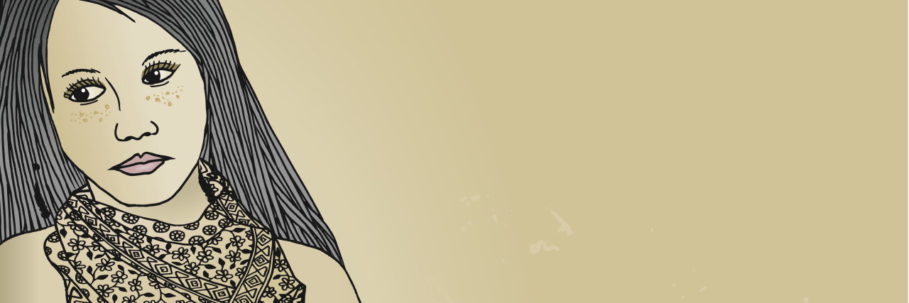 When I Start to Miss My Eating Disorder illustration of woman leaning against a wall looking upset