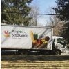 peapod truck and bags of food in kitchen