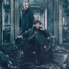 BBC Sherlock played by Benedict Cumberbatch while John Watson (Martin Freeman) stands nearby, both in ruined house