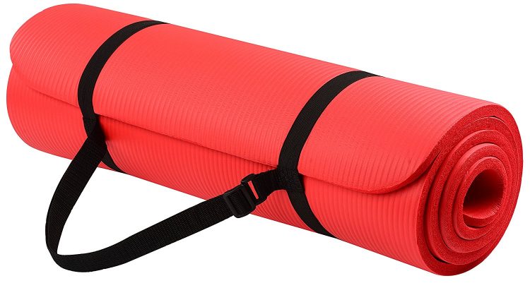 red yoga mat