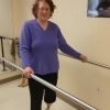 Cathryn in rehab with her prosthetic leg.