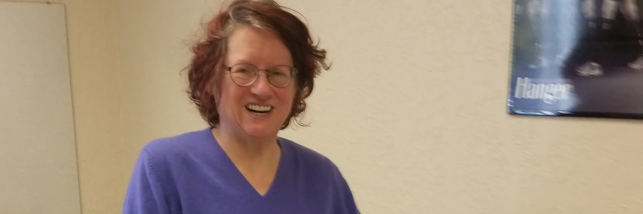 Benefits of Leg Amputation vs. Ankle Fusion Cathryn in rehab with her prosthetic leg.