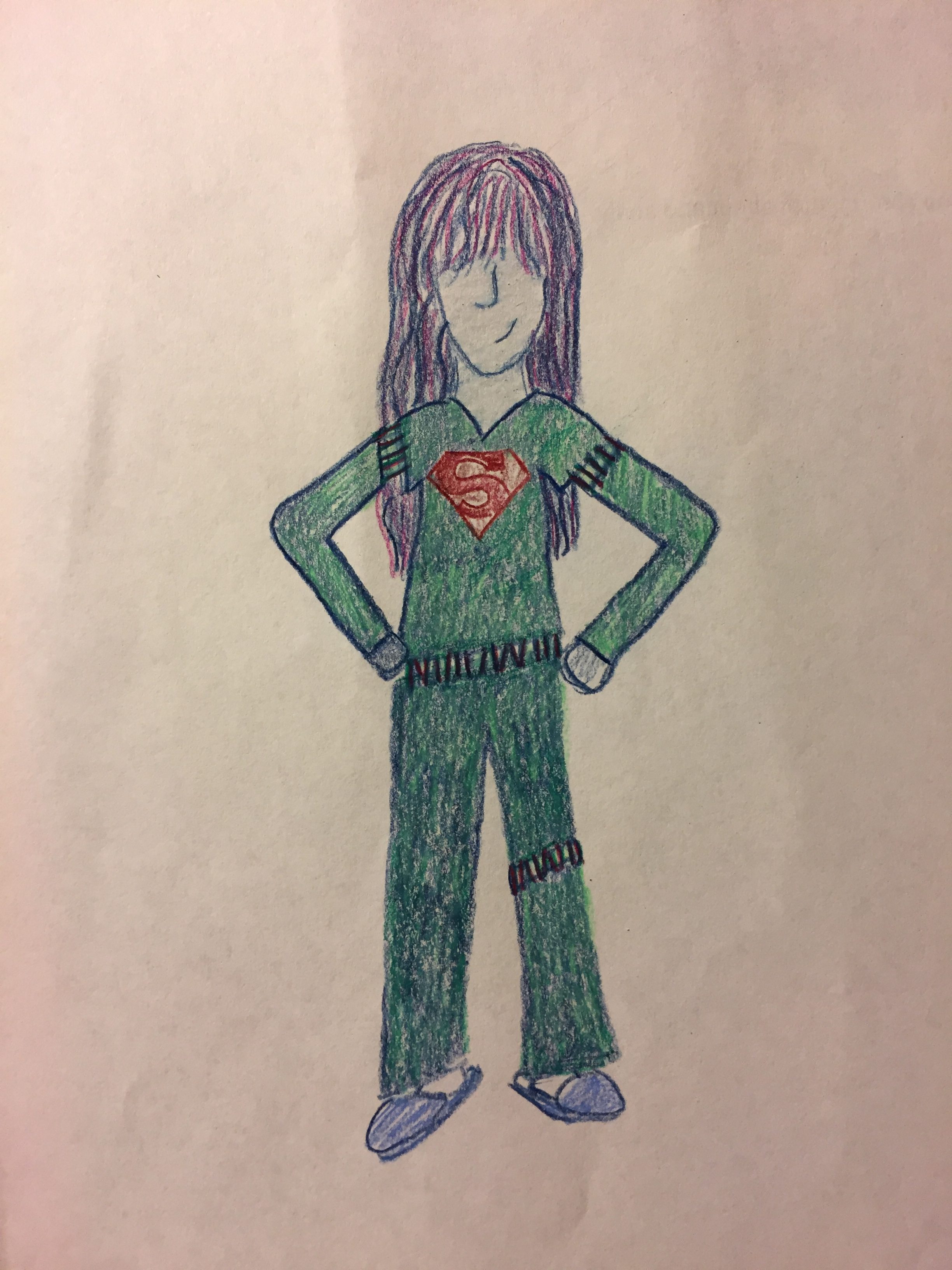 woman with superhero suit on
