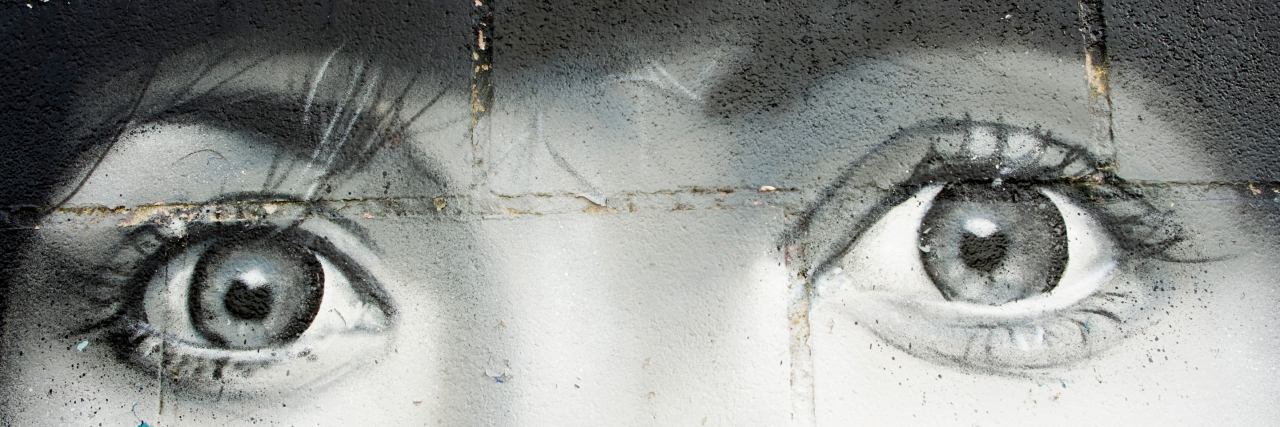 What I Wish I'd Known Before I Started Struggling With Mental Illness eyes painting on a wall