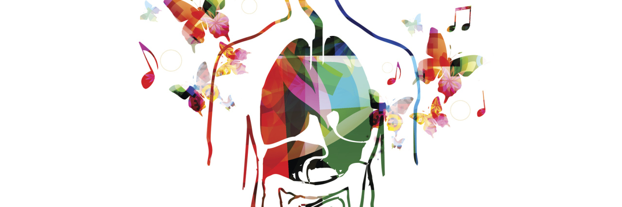 How Asthma Increased My Appreciation for Modern Medicine colorful illustration of a person's lungs and organs