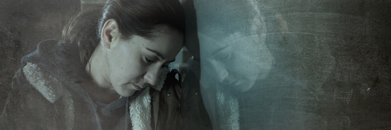 To the Person Who Woke Up Today Wishing They Hadn’t sad woman alone leaning on street window at night looking desperate suffering depression crying in pain lonely and lost as violence and abuse female victim or addict concept grunge dirty edit