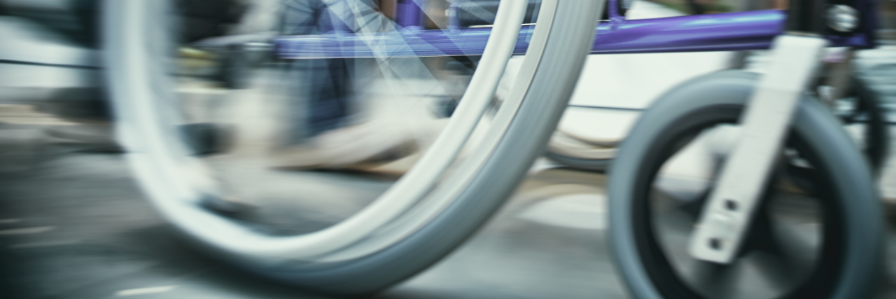 A Crash Course in Wheelchair Etiquette Motion in wheelchair.