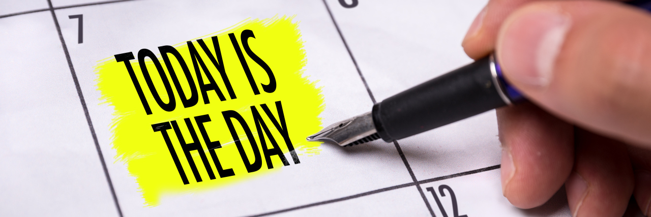 The Moment I Knew I'm Autistic Today is the Day calendar note.