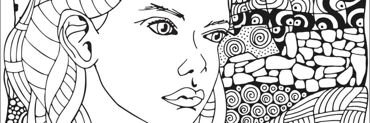 When Your Health Problems Are Dismissed as Being 'Normal' black and white drawing of woman against a patterned background