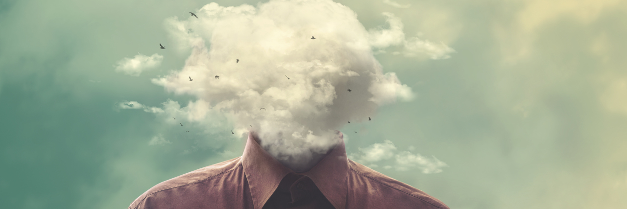 What I Want You to Remember If You're Navigating the 'Depression Fog' stressed man head in the cloud
