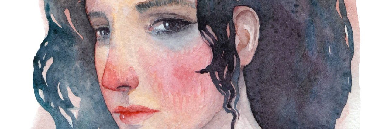 5 Unexpected Ways Having an Eating Disorder Changed My Life A portrait of a girl painted in watercolor. Isolated on white background.
